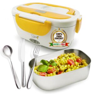 PrezziForti.it | scaldavivande portatile amarillo inox con vaschetta acciaio 3 posate