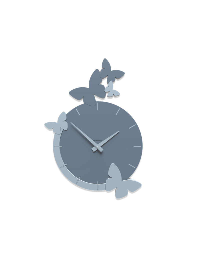 PrezziForti.it | butterfly fly orologio da parete tondo moderno legno color carta da zucchero calleadesign 50 10 3 44