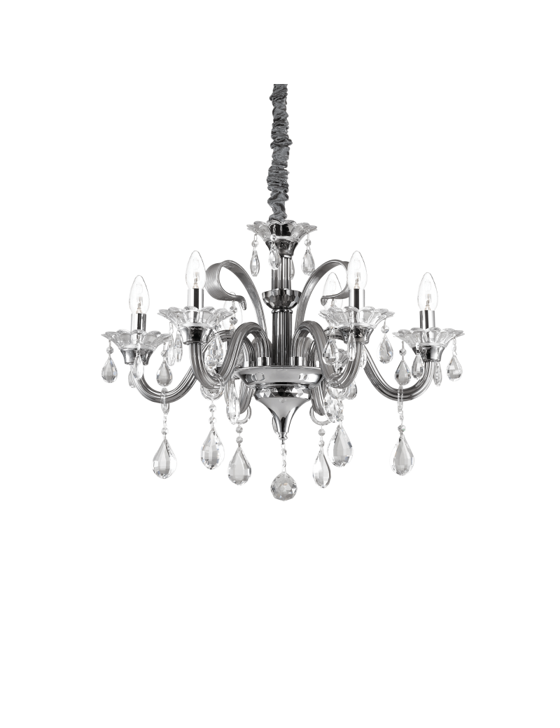 PrezziForti.it | colossal sp6 lampadario sospensione pendagli e decorativi in vetro soffiato e cristallo trasparente ideal lux 114194 trasparente