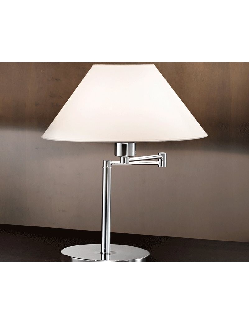 PrezziForti.it | lampada da tavolo snodabile cromo lucido con paralume in pvc perenz 4017 cl