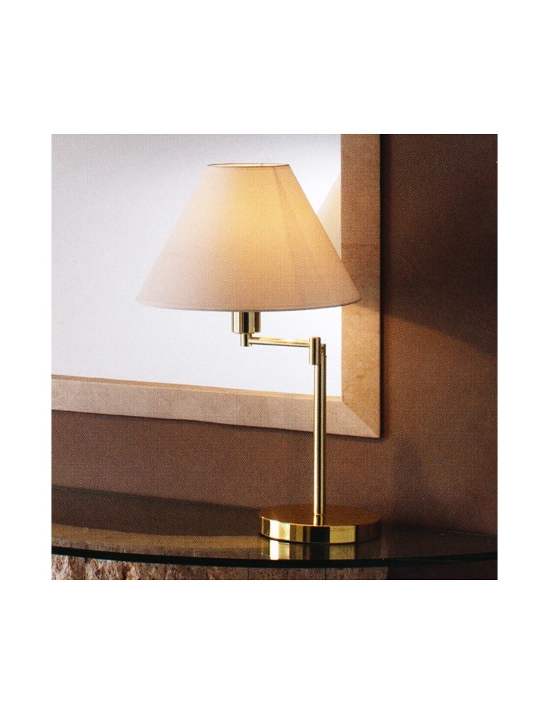 PrezziForti.it | lampada da tavolo snodabile ottone lucido con paralume in pvc perenz 4017 od