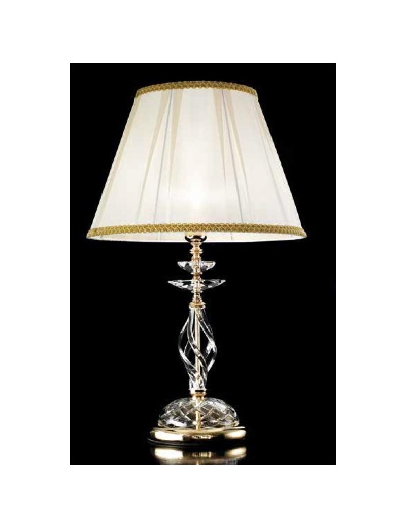 PrezziForti.it | lume in vetro soffiato particolari oro paralume tessuto ondaluce 1306 lg