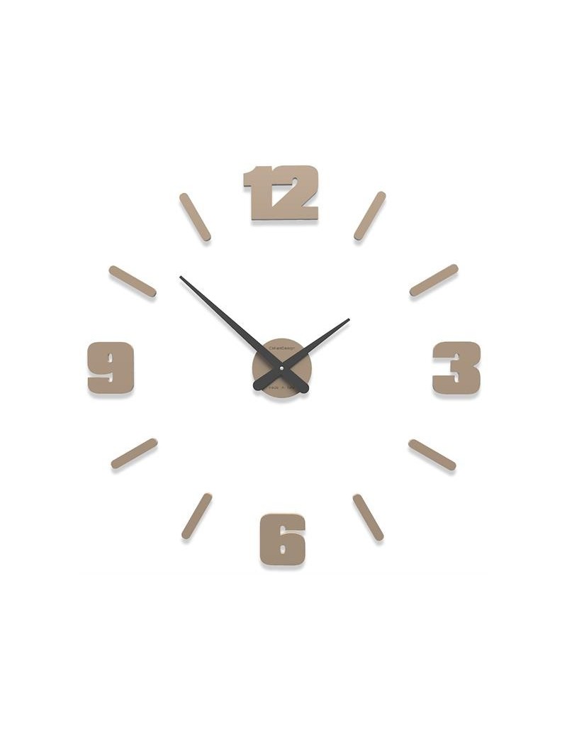 PrezziForti.it | orologio da parete moderno numeri adesivi legno caffellatte 64cm calleadesign 10 305 14