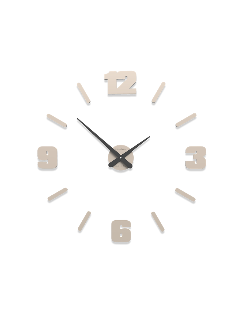 PrezziForti.it | orologio da parete moderno numeri adesivi legno colore sabbia 64cm calleadesign 10 305 12