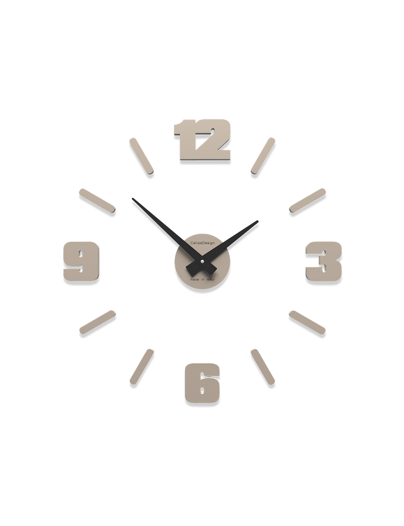 PrezziForti.it | orologio da parete numeri adesivi legno tortora 50cm calleadesign 10 304 12
