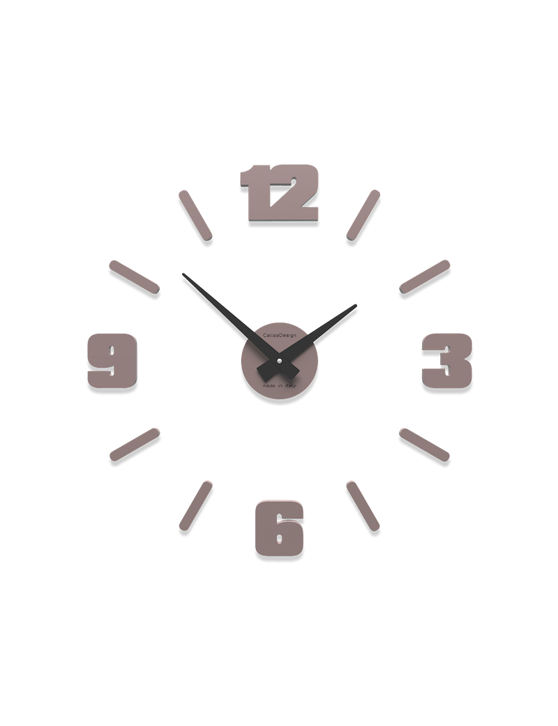 PrezziForti.it | orologio parete numeri adesivi legno grigio prugna 50cm calleadesign 10 304 34