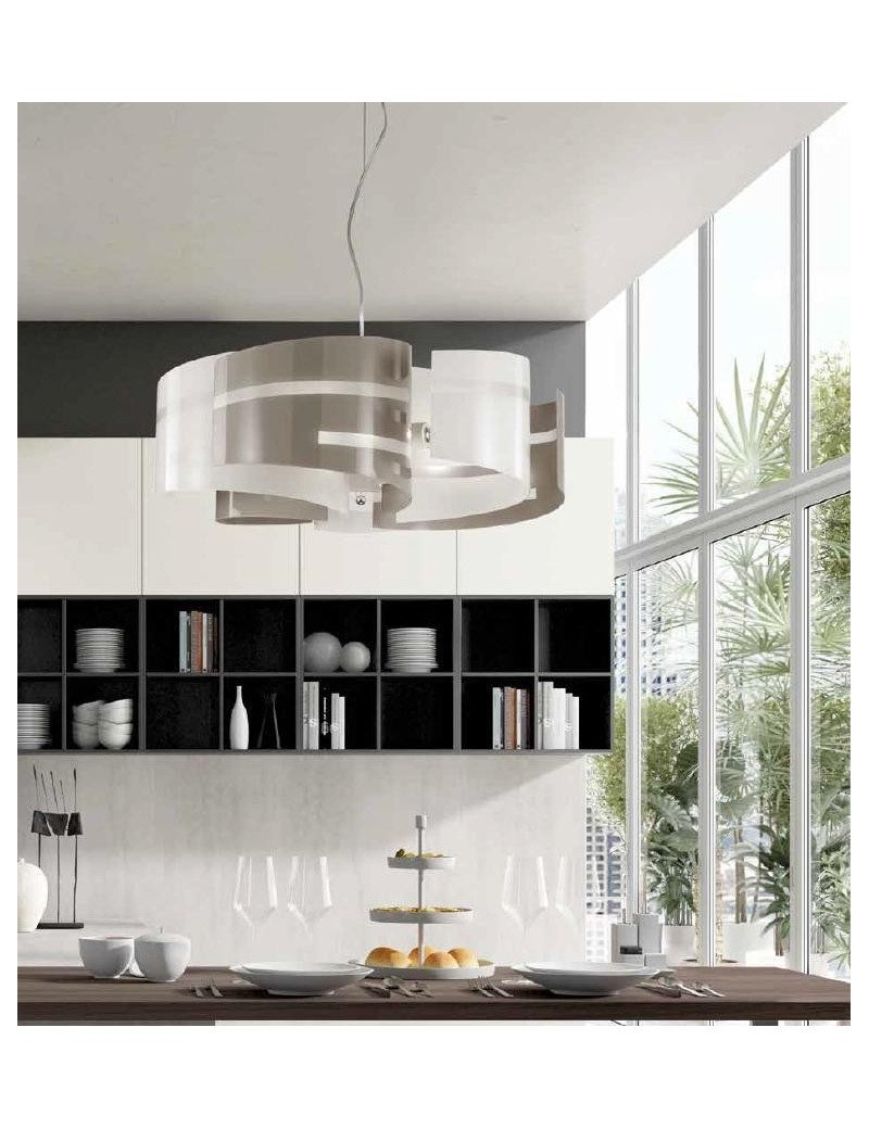 PrezziForti.it | sospensione bicolore vetro serigrafato design particolare 60cm ondaluce bicolore2090