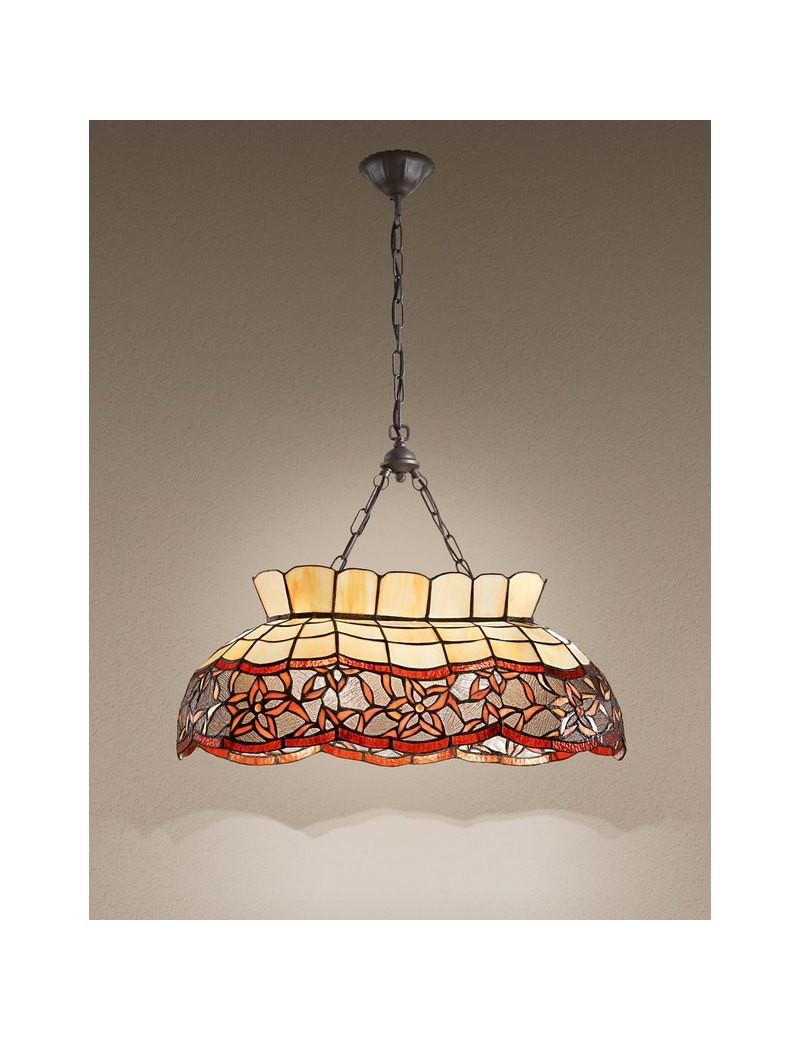 PrezziForti.it | tiffany t967s lampadario sospensione con motivo floreale perenz t967 s